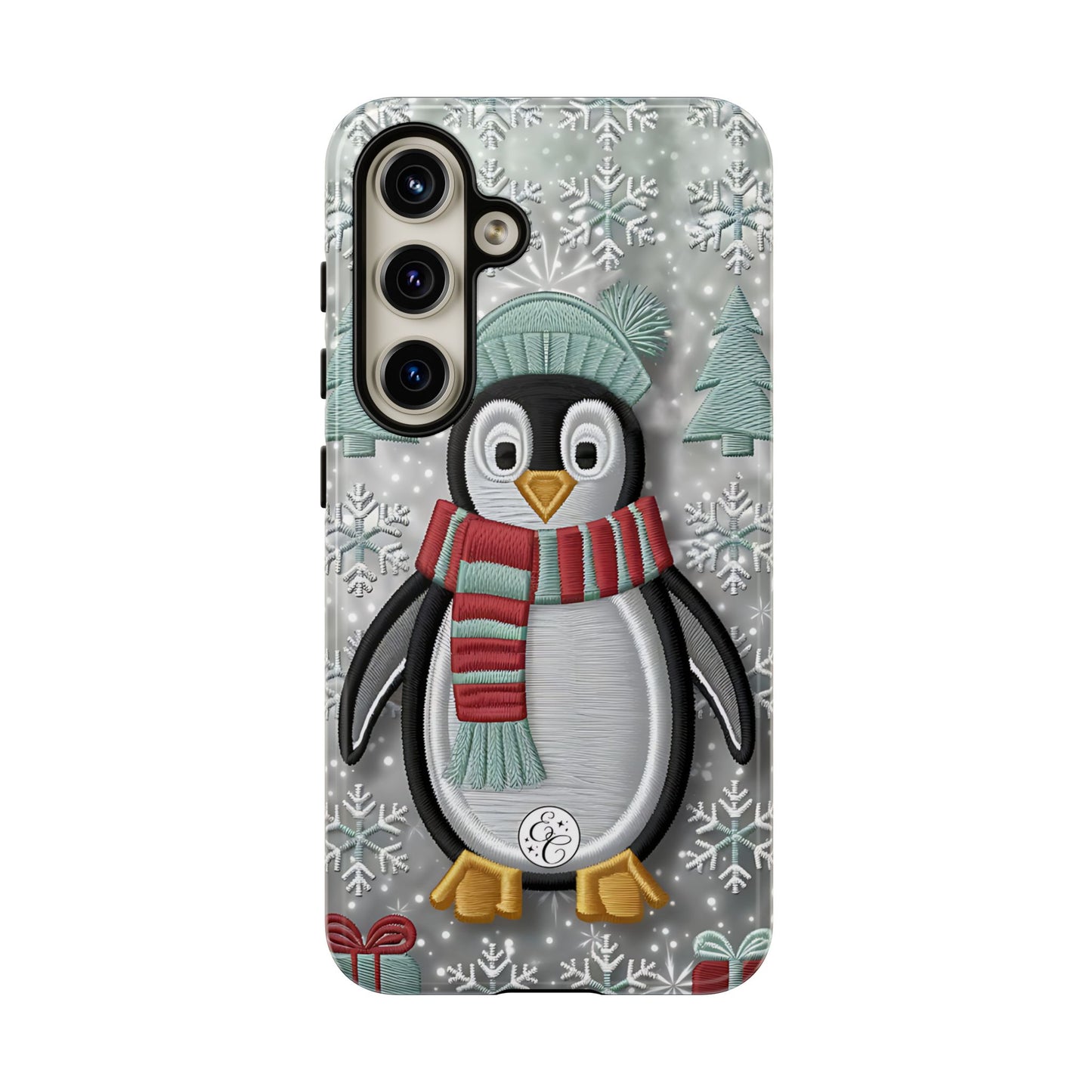 Cute Christmas Penguin Tough Phone Case