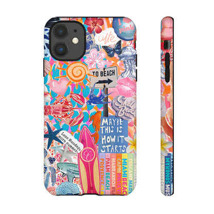 Colorful Beach Collage Tough Phone Case