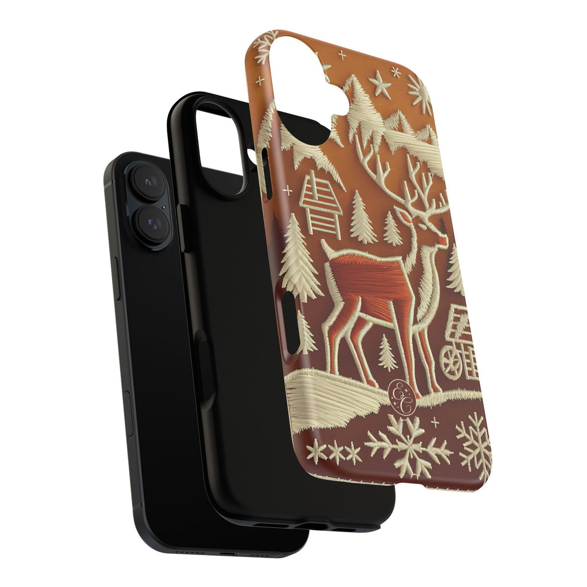 Rustic Reindeer Christmas Phone Case