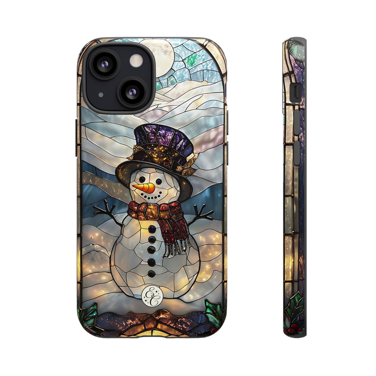 Snowman Stained Glass Phone Case