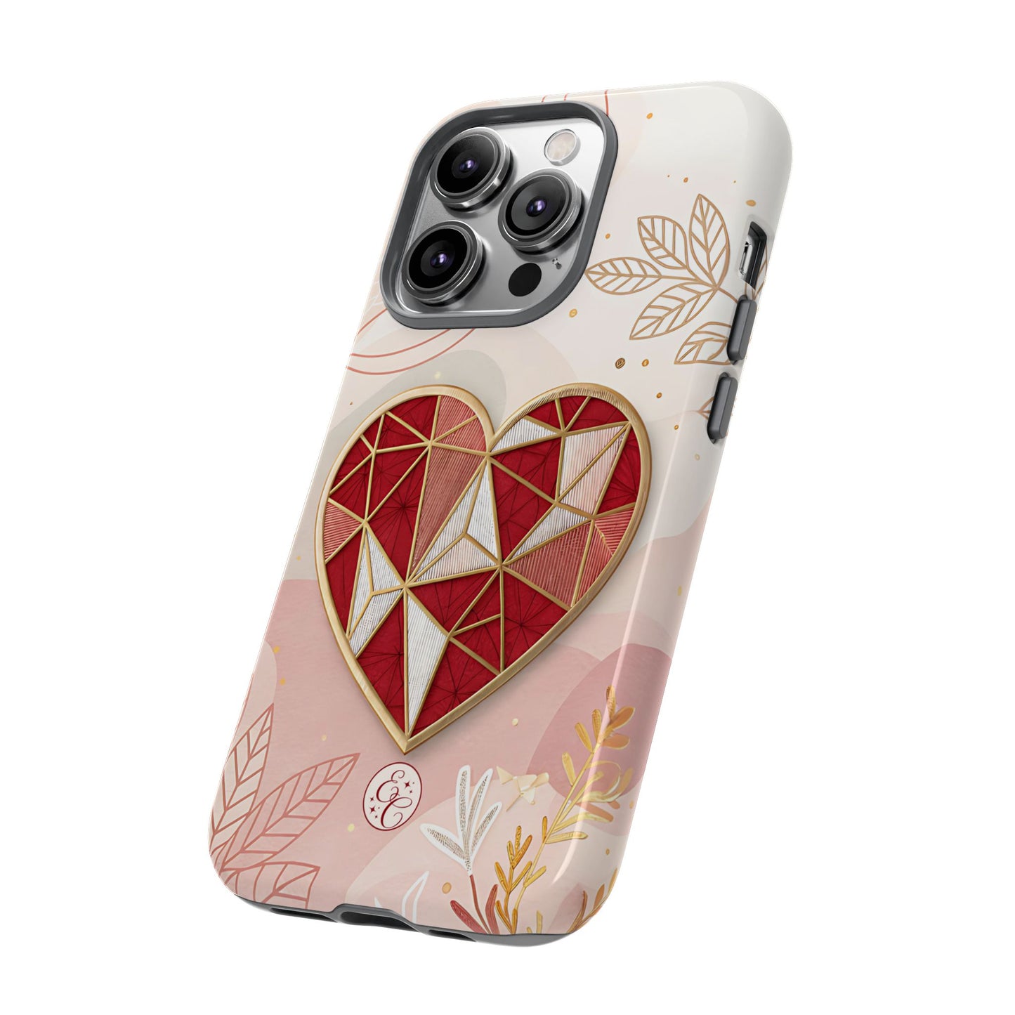 Geometric Heart Tough Phone Case