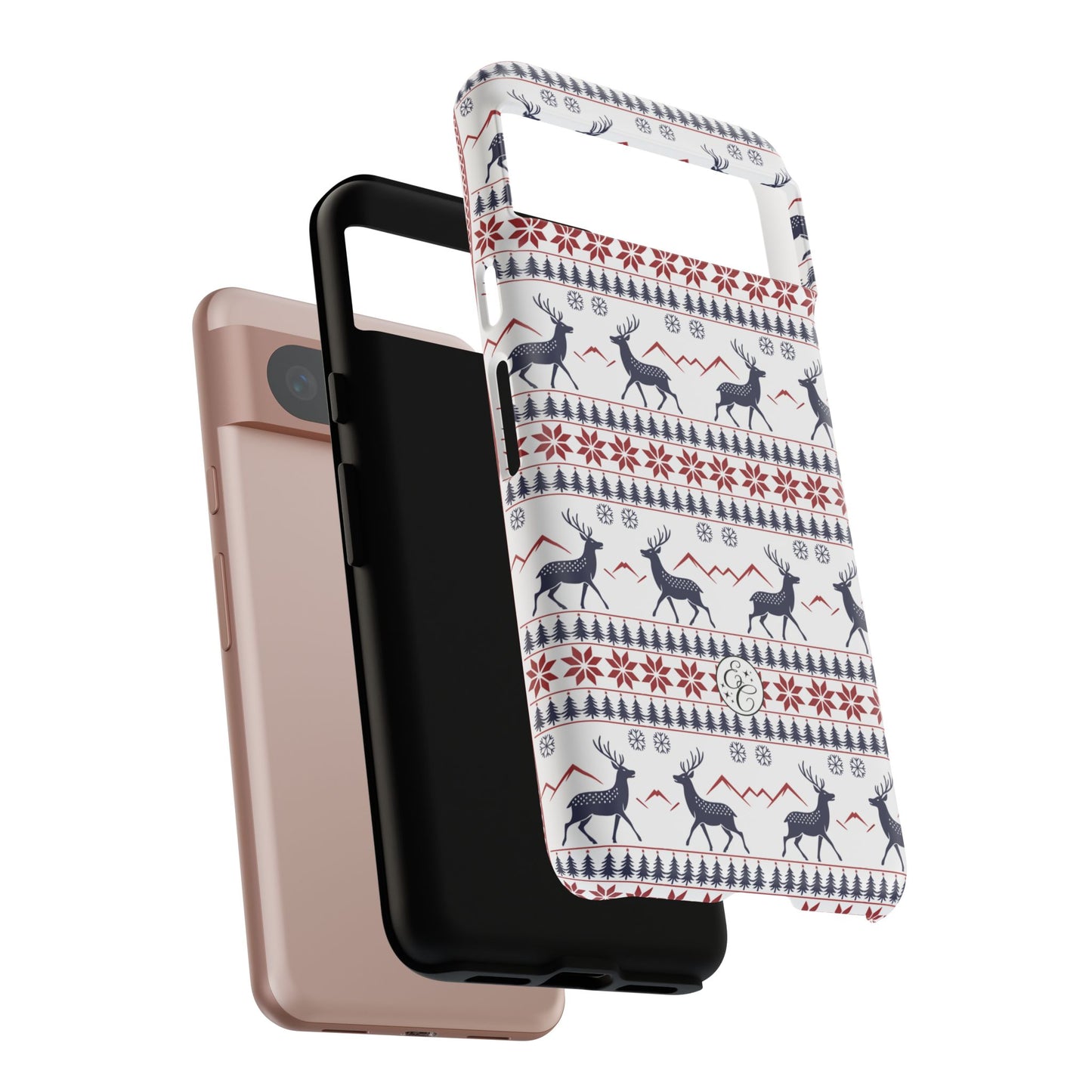 Christmas Reindeer Pattern Tough Phone Case