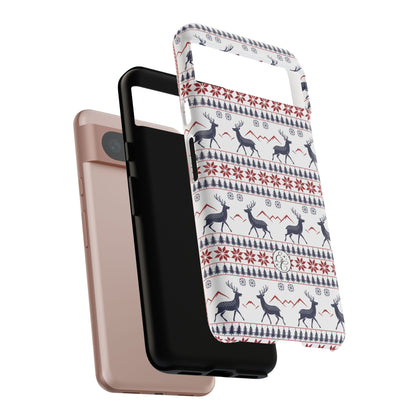 Christmas Reindeer Pattern Tough Phone Case