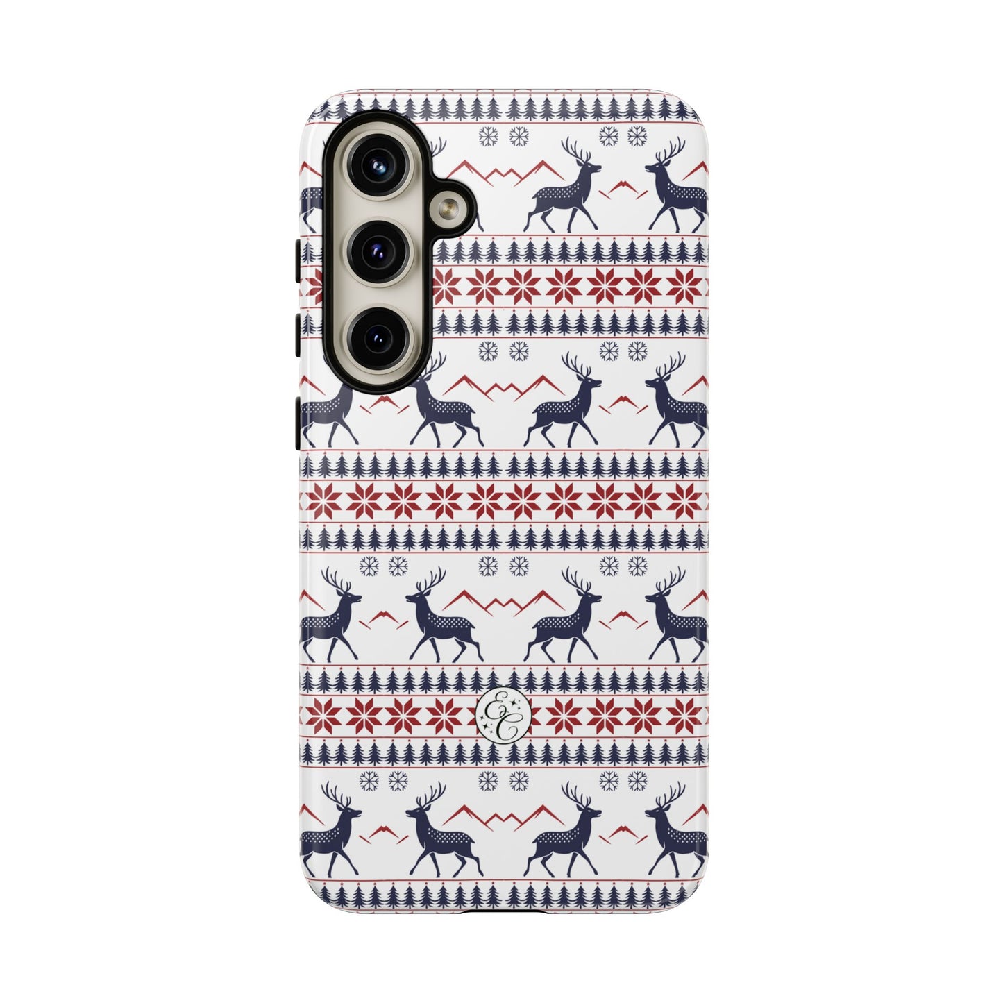 Christmas Reindeer Pattern Tough Phone Case