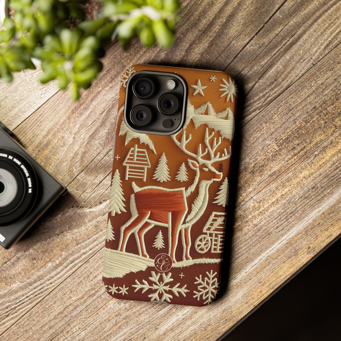 Rustic Reindeer Tough Phone Case