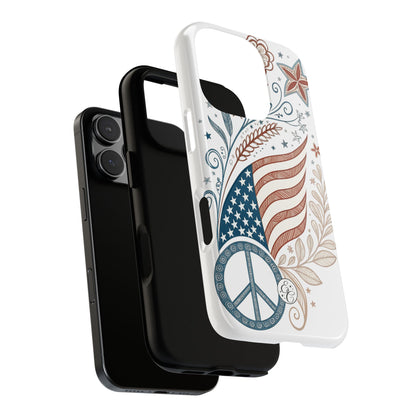 Boho American Flag Tough Phone Case
