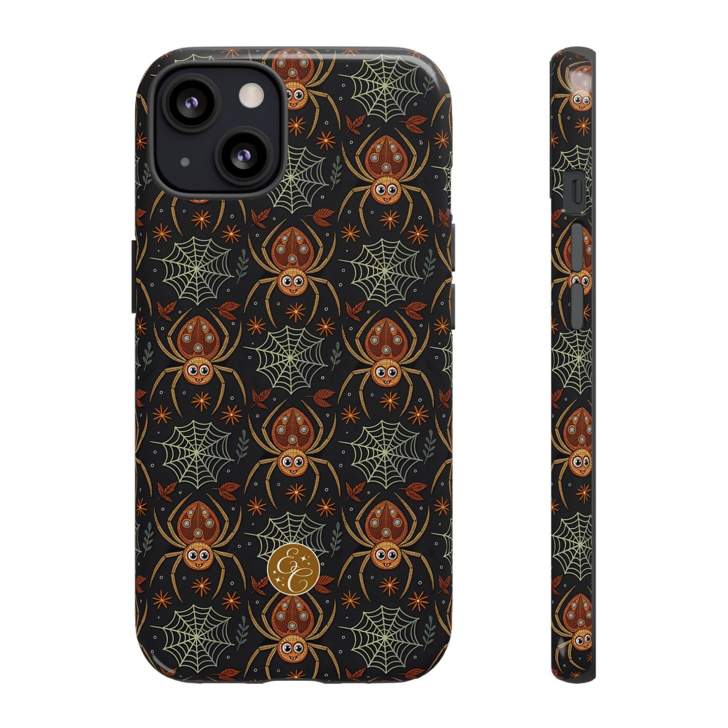 Boho Halloween Spider Pattern Tough Phone Case