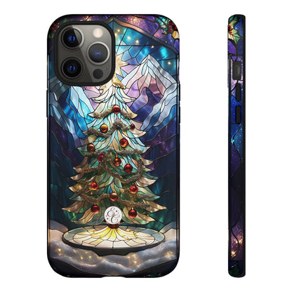 Christmas Tree Stained Glass Tough Phone Case