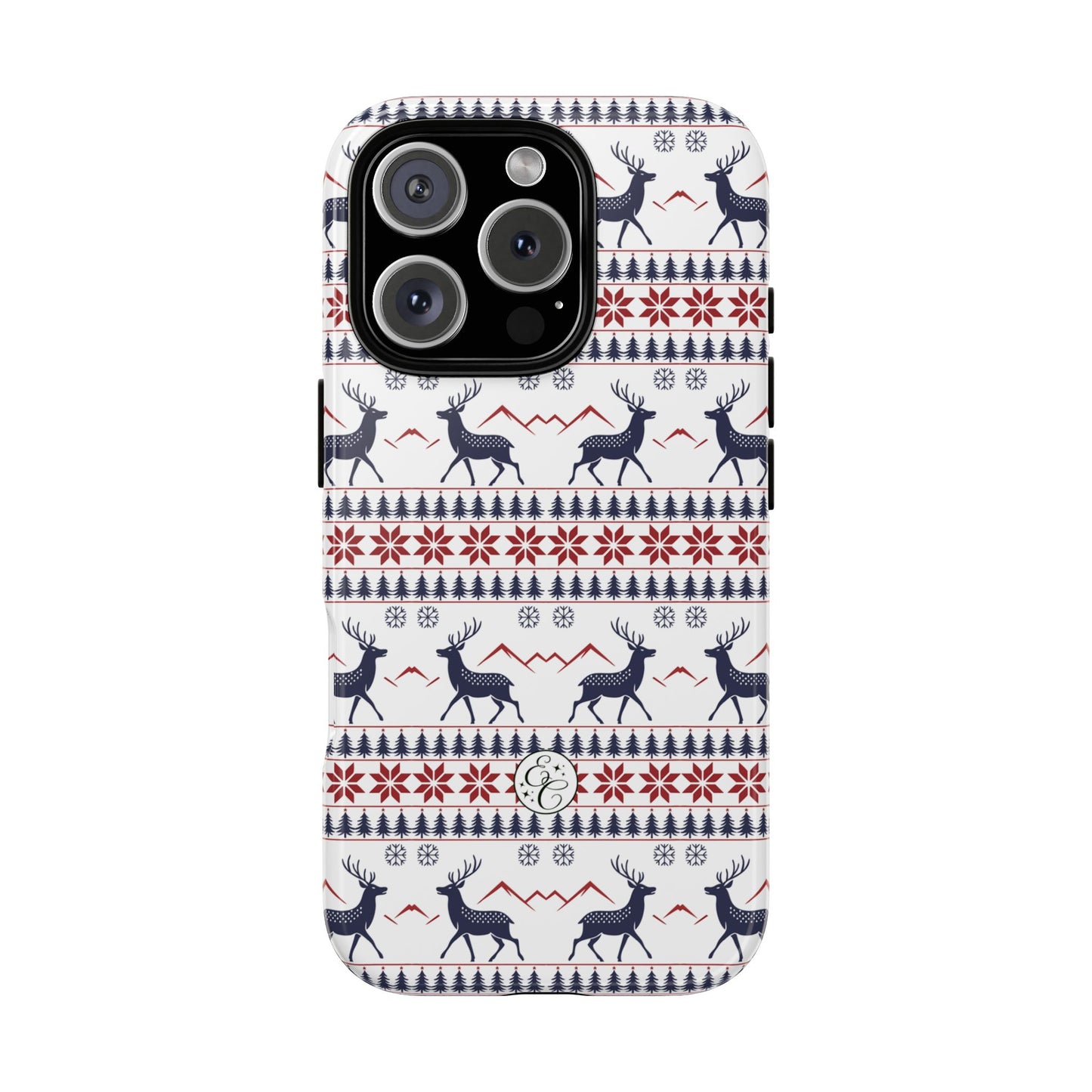 Christmas Reindeer Pattern Tough Phone Case