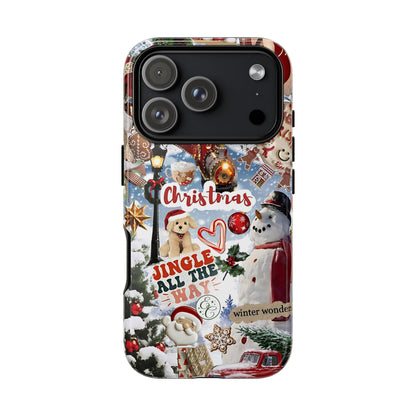 Christmas Holiday Collage Tough Phone Case