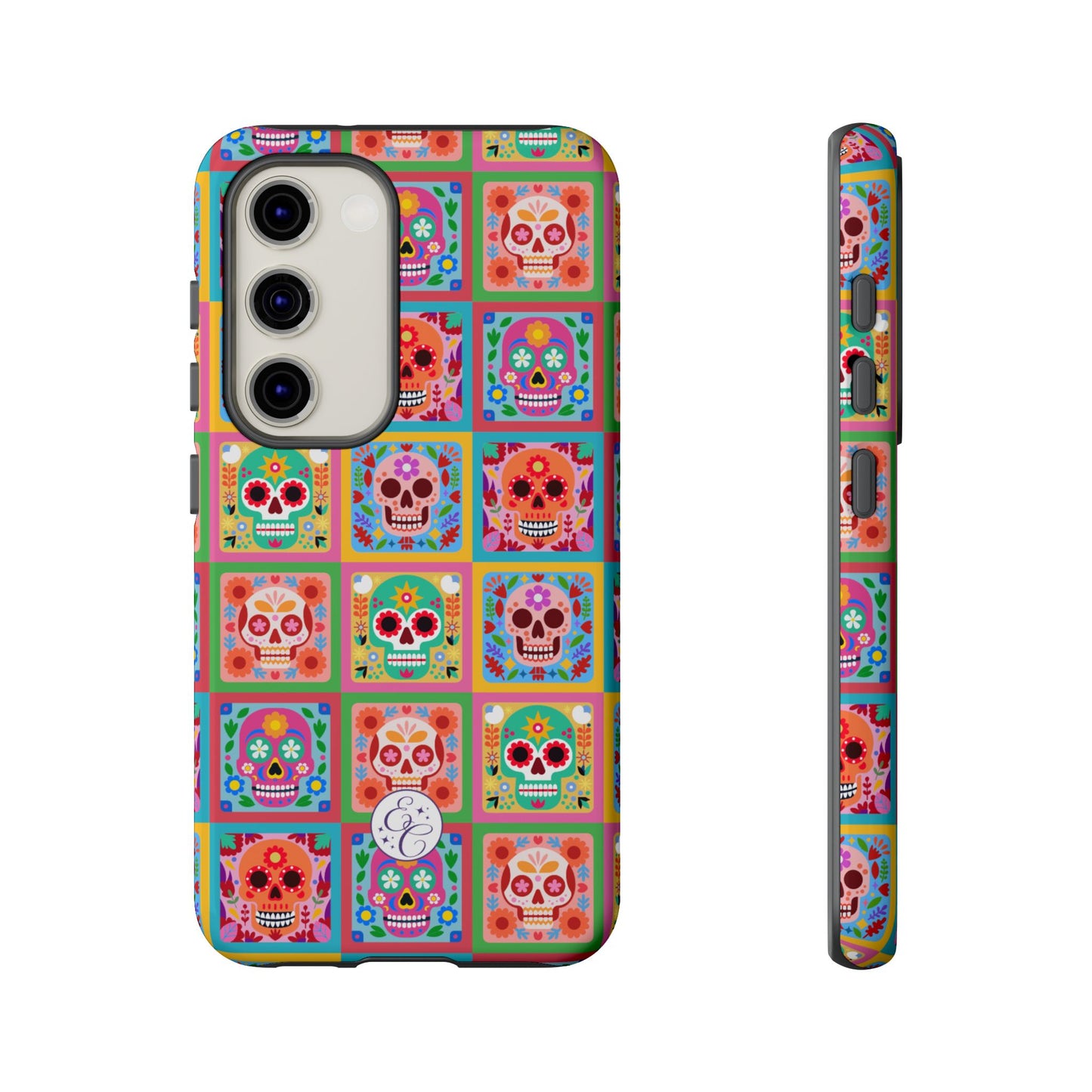 Colorful Sugar Skull Pattern Tough Phone Case