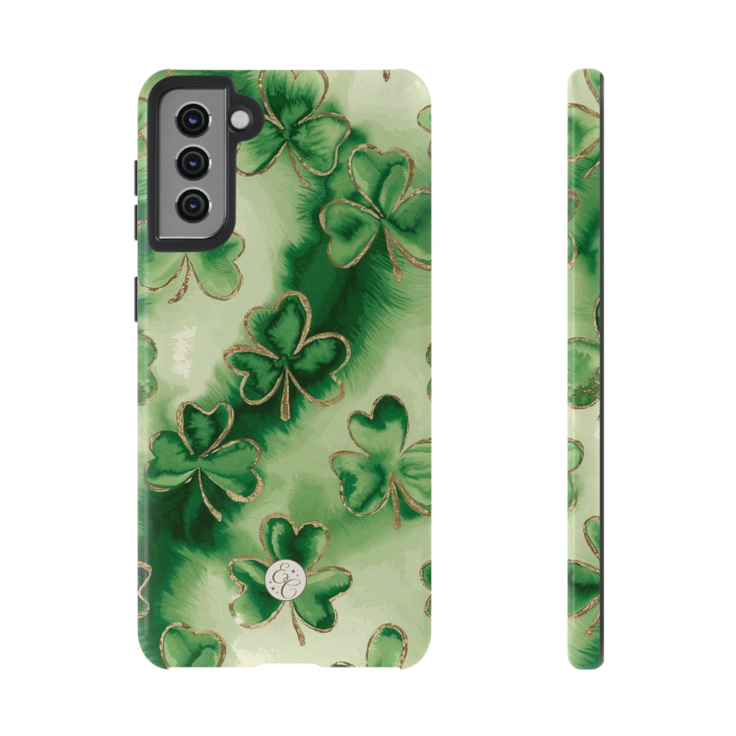 Shamrock Watercolor Pattern Tough Phone Case