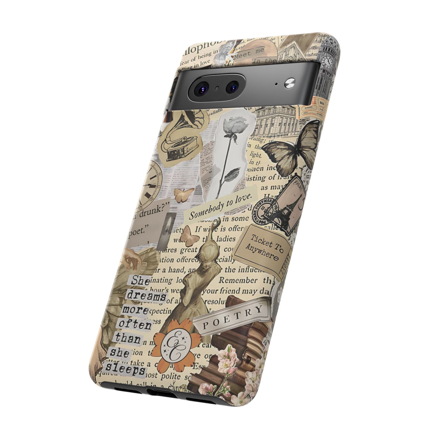 Library Romance Collage Tough Phone Case