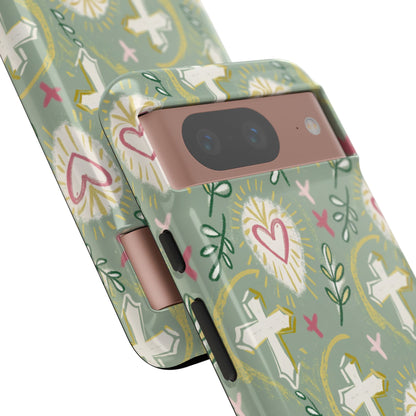Christian Cross Boho Pattern Tough Phone Case