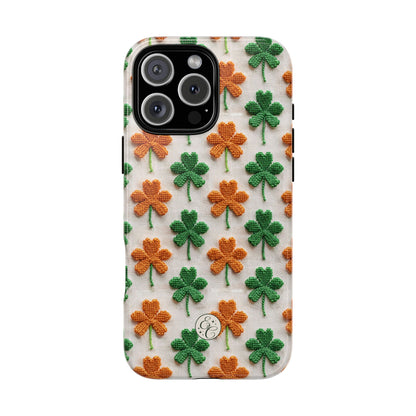 Lucky Shamrock Pattern Tough Phone Case