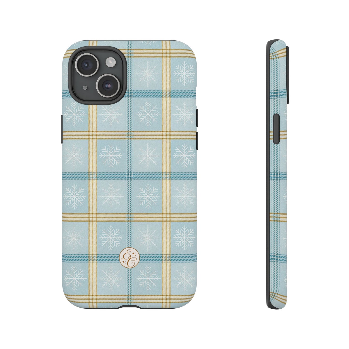 Blue Winter Plaid Tough Phone Case