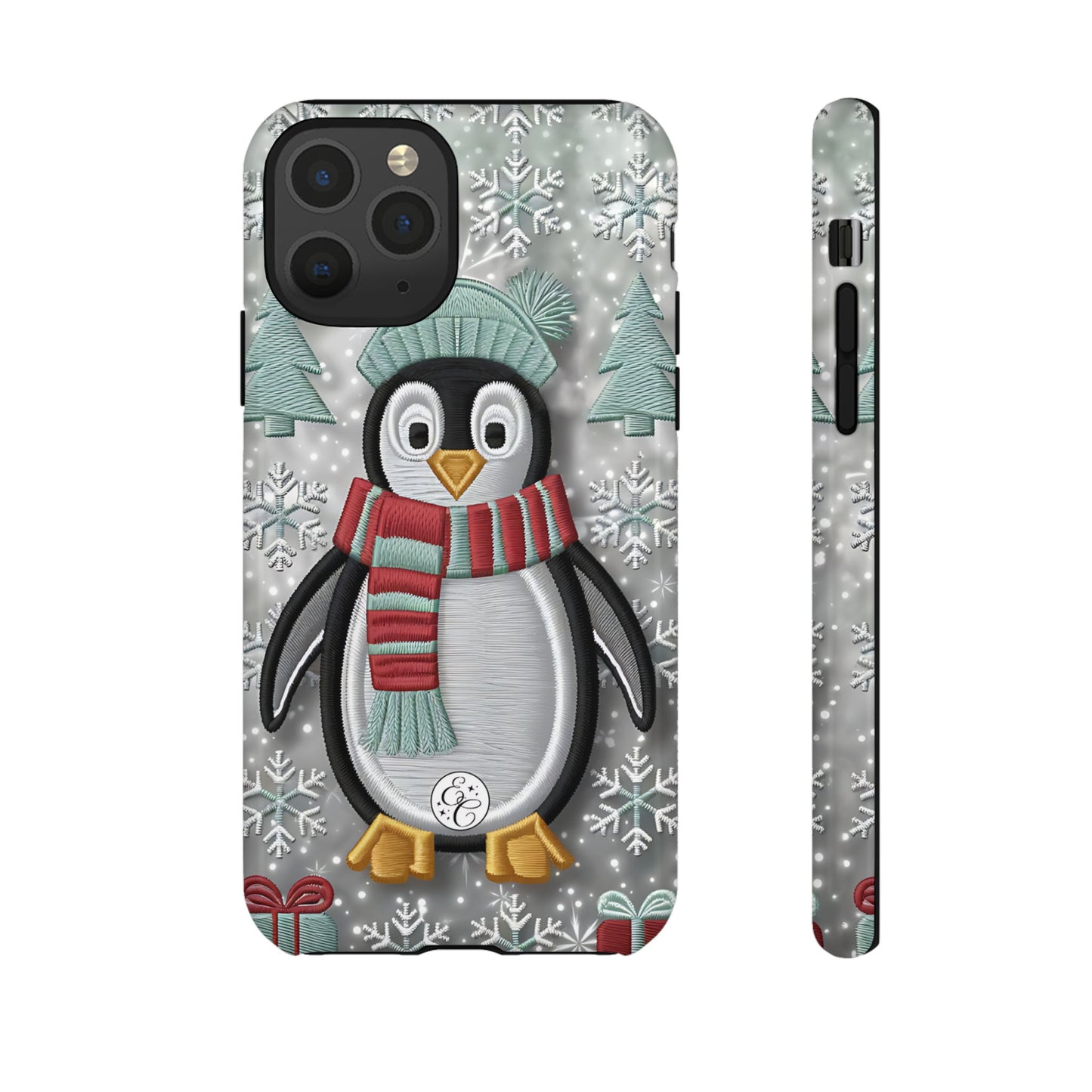 Cute Christmas Penguin Tough Phone Case