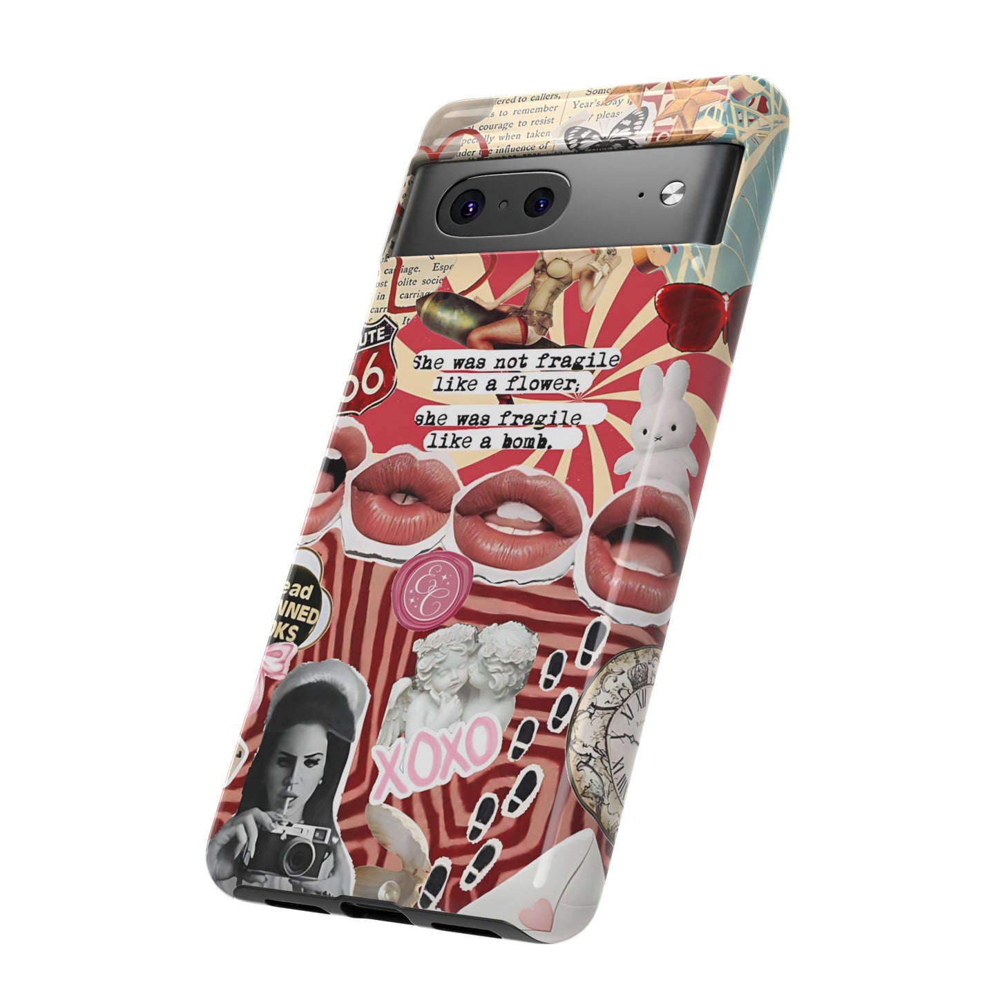 Retro Feminist Collage Tough Phone Case