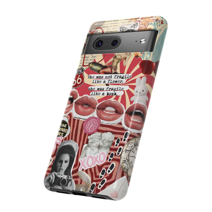 Retro Feminist Collage Tough Phone Case