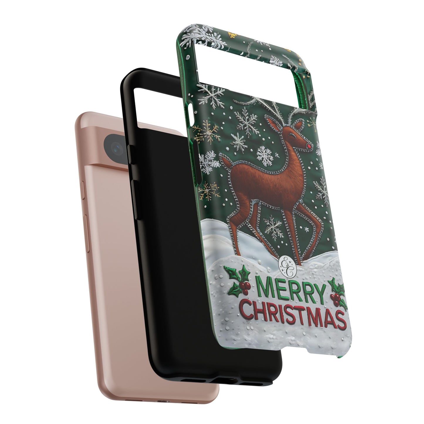 Merry Christmas Reindeer Tough Phone Case