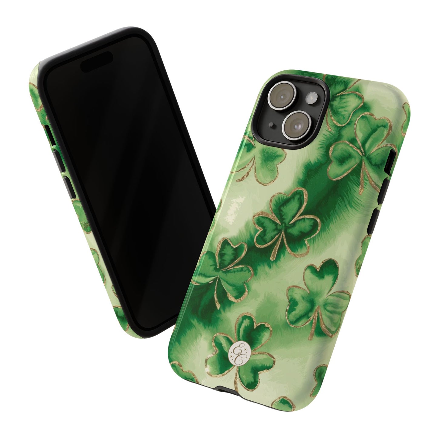 Shamrock Watercolor Pattern Tough Phone Case