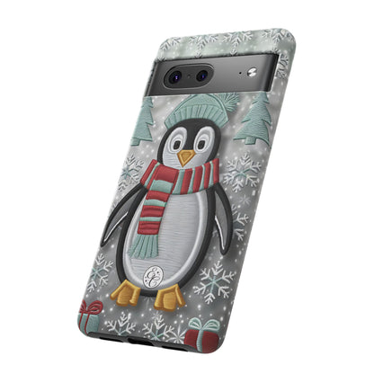 Cute Christmas Penguin Tough Phone Case