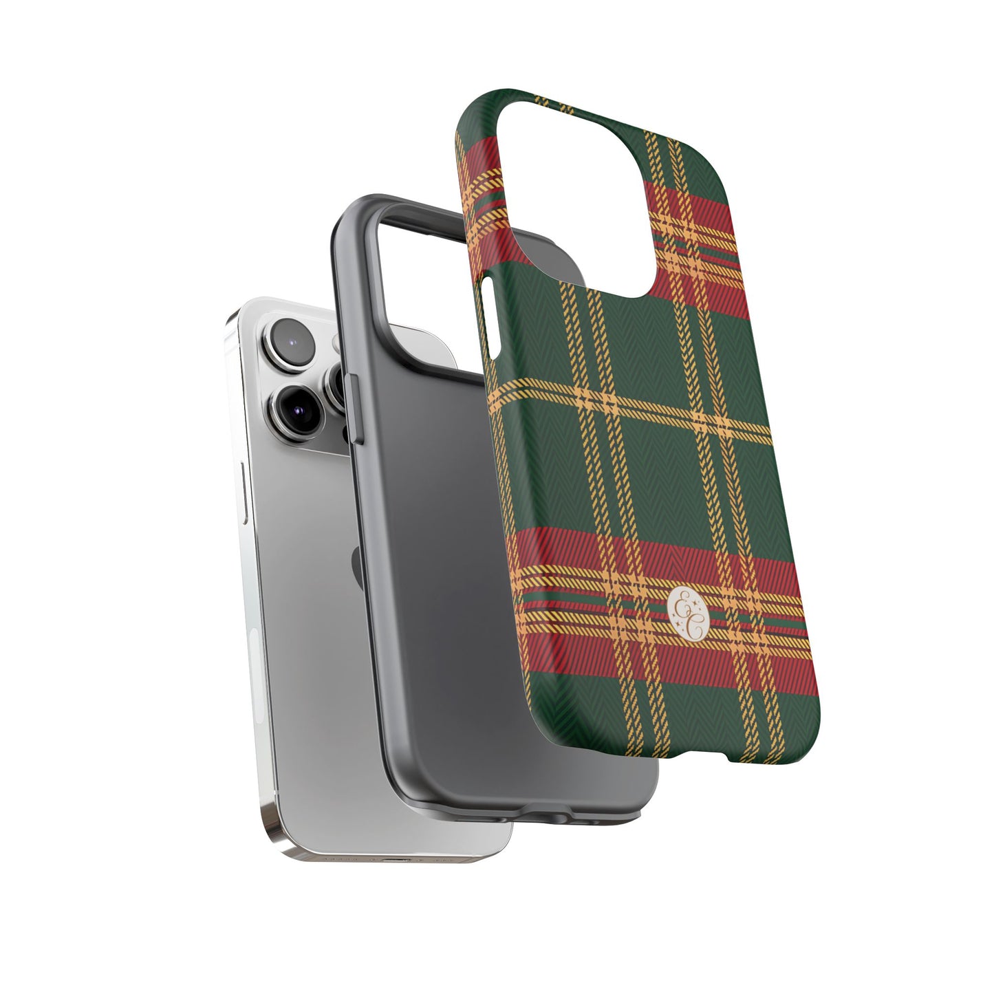 Green Red & Gold Plaid Tough Phone Case