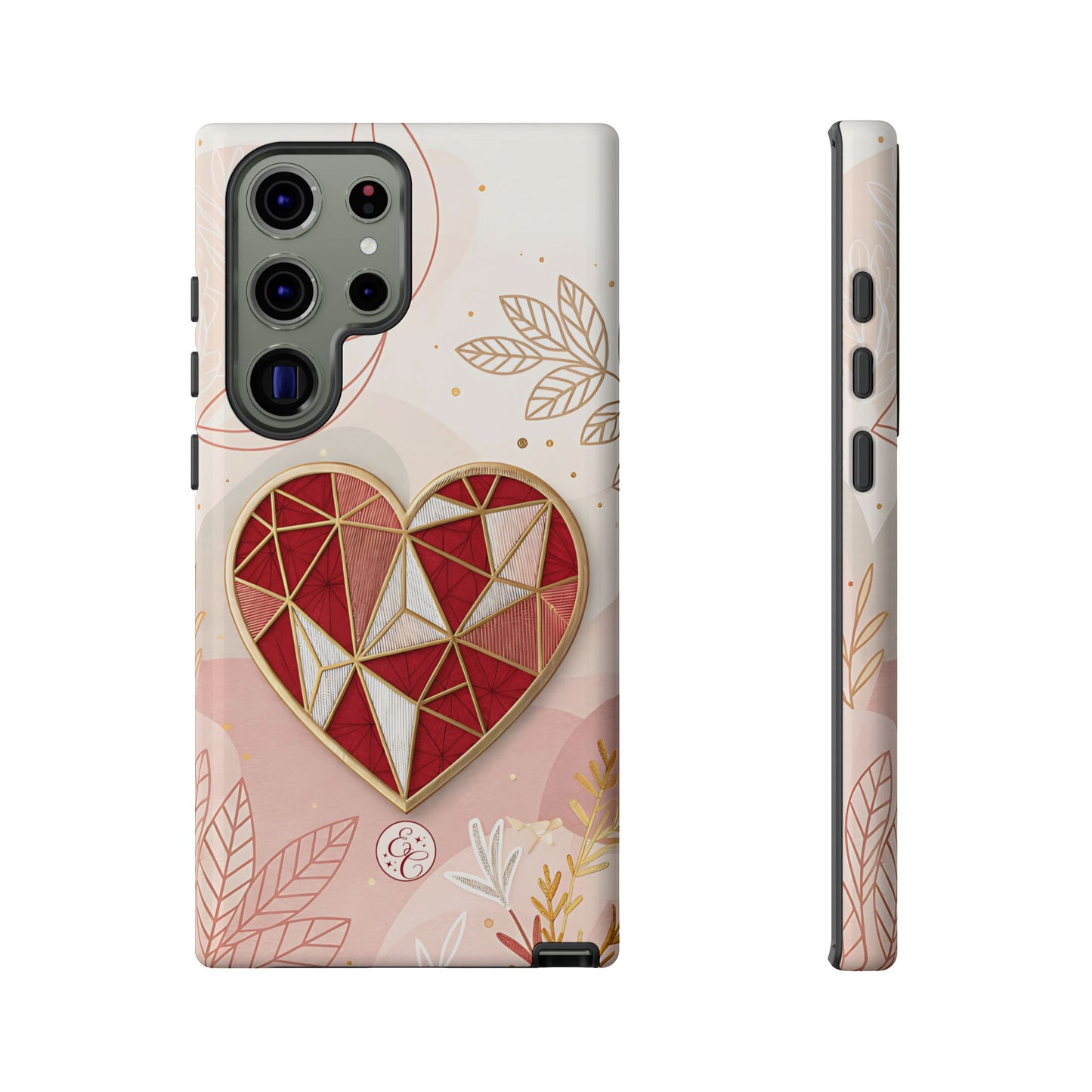 Geometric Heart Tough Phone Case