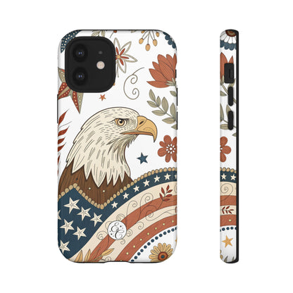 Boho Patriotic Eagle Tough Phone Case