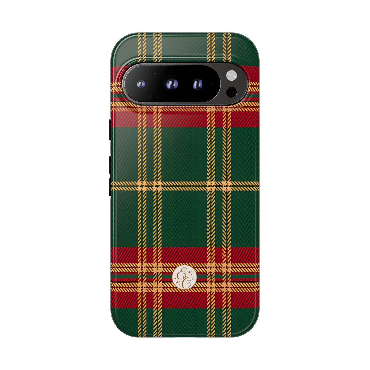 Green Red & Gold Plaid Tough Phone Case