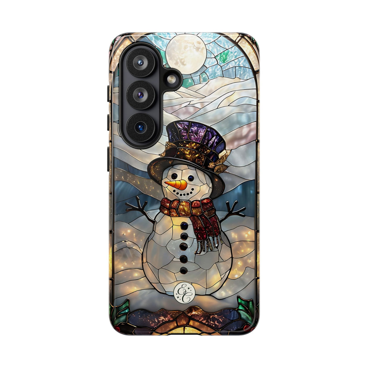 Snowman Stained Glass Phone Case
