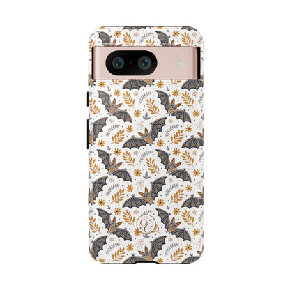 Boho Halloween Bat Pattern Tough Phone Case