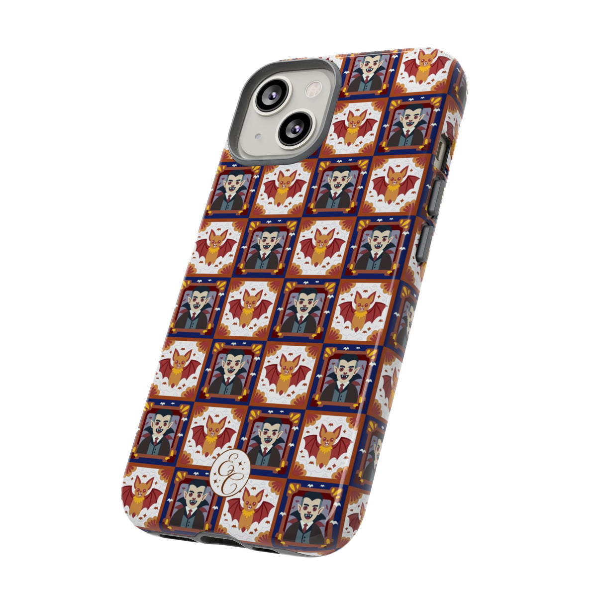 Dracula & Bat Pattern Halloween Phone Case