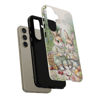 Vintage Bunny Picnic Tough Phone Case