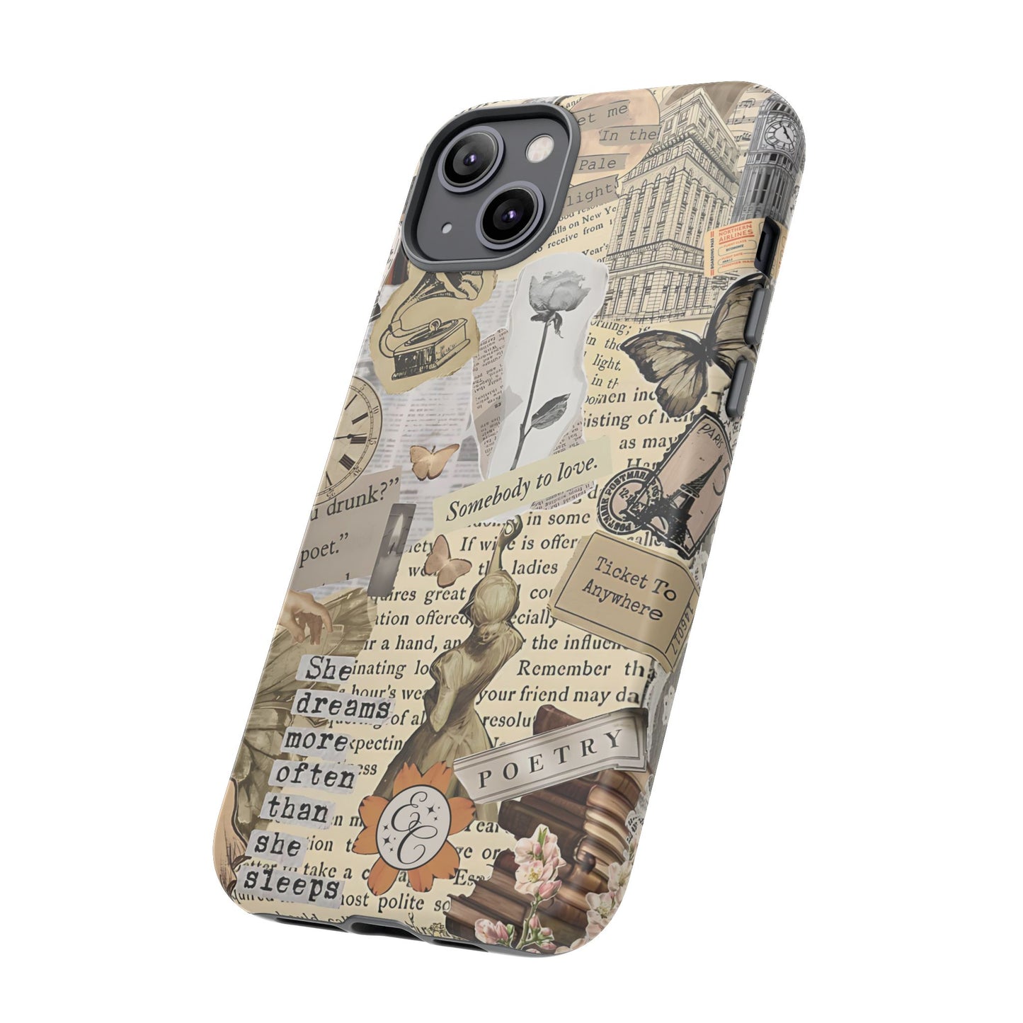 Library Romance Collage Tough Phone Case