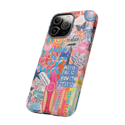 Colorful Beach Collage Tough Phone Case