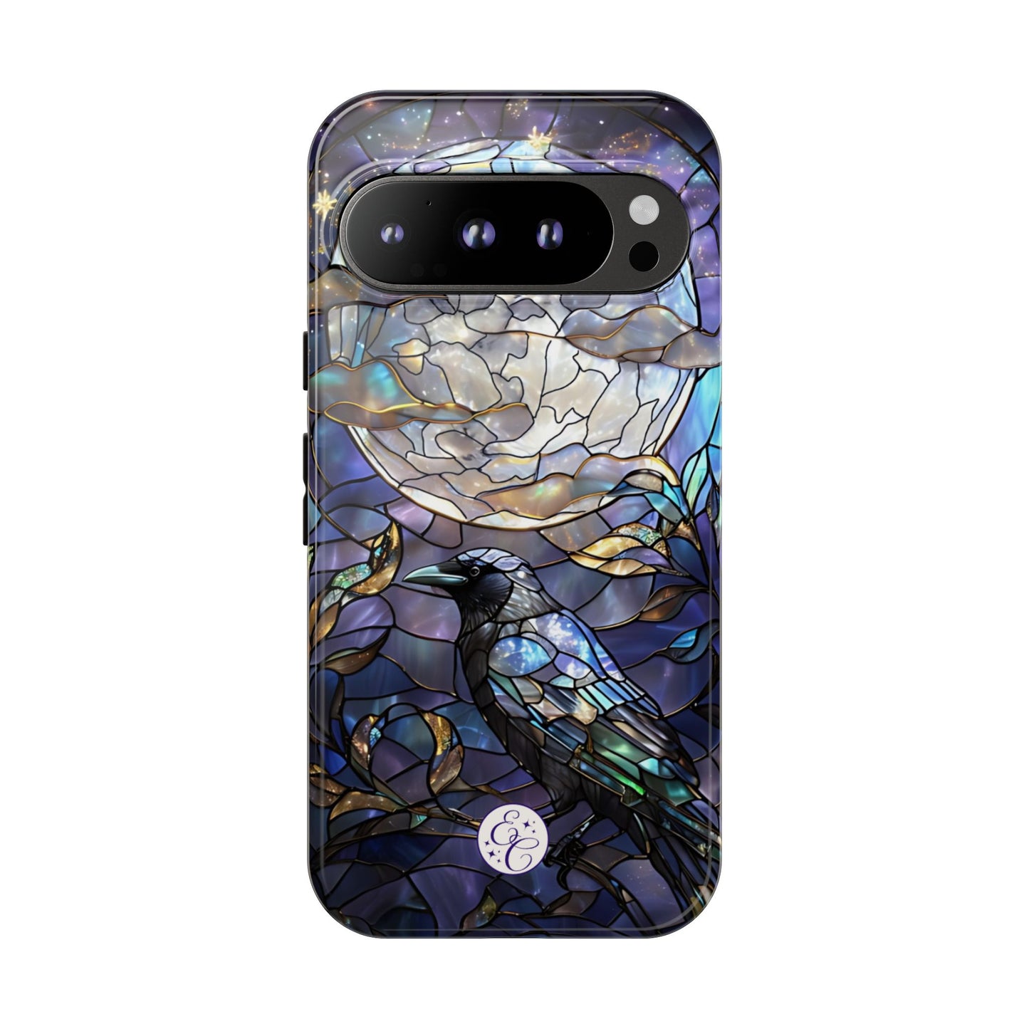 Stained Glass Raven Tough Phone Case