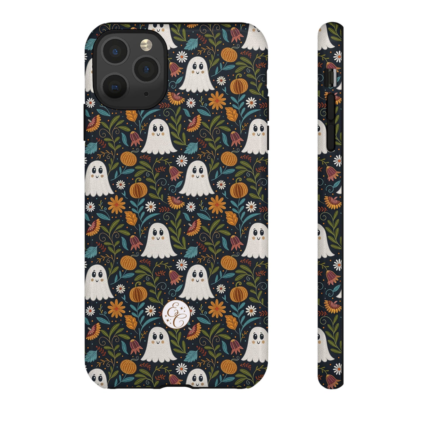Boho Halloween Ghost Pattern Tough Phone Case