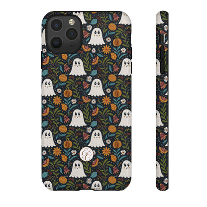 Boho Halloween Ghost Pattern Tough Phone Case