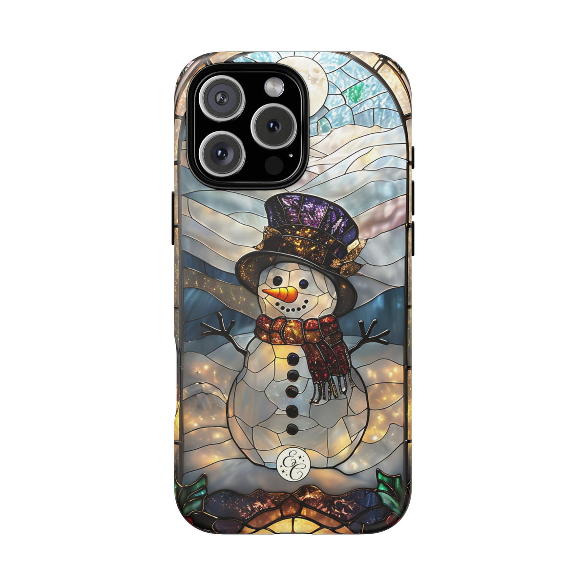 Snowman Stained Glass Phone Case