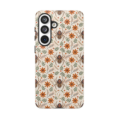 Boho Floral Spider Pattern Tough Phone Case