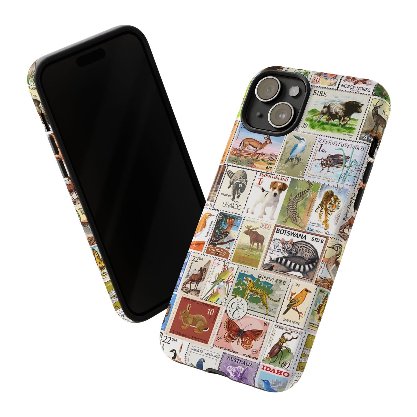 Wildlife Stamp Collage Tough Phone Case