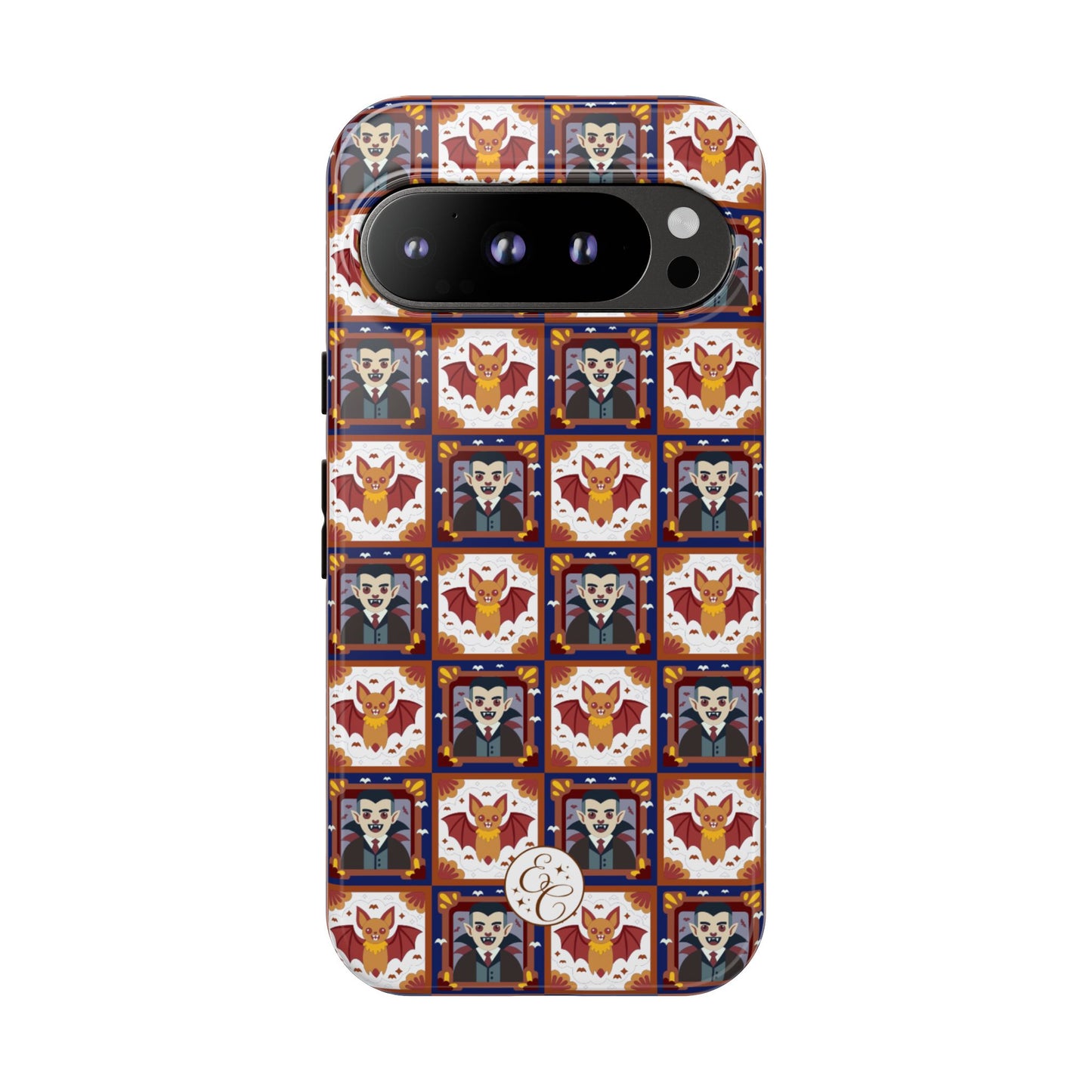 Dracula & Bat Pattern Tough Phone Case