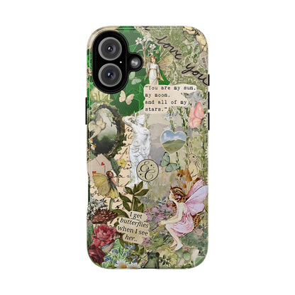 Vintage Botanical Collage Tough Phone Case