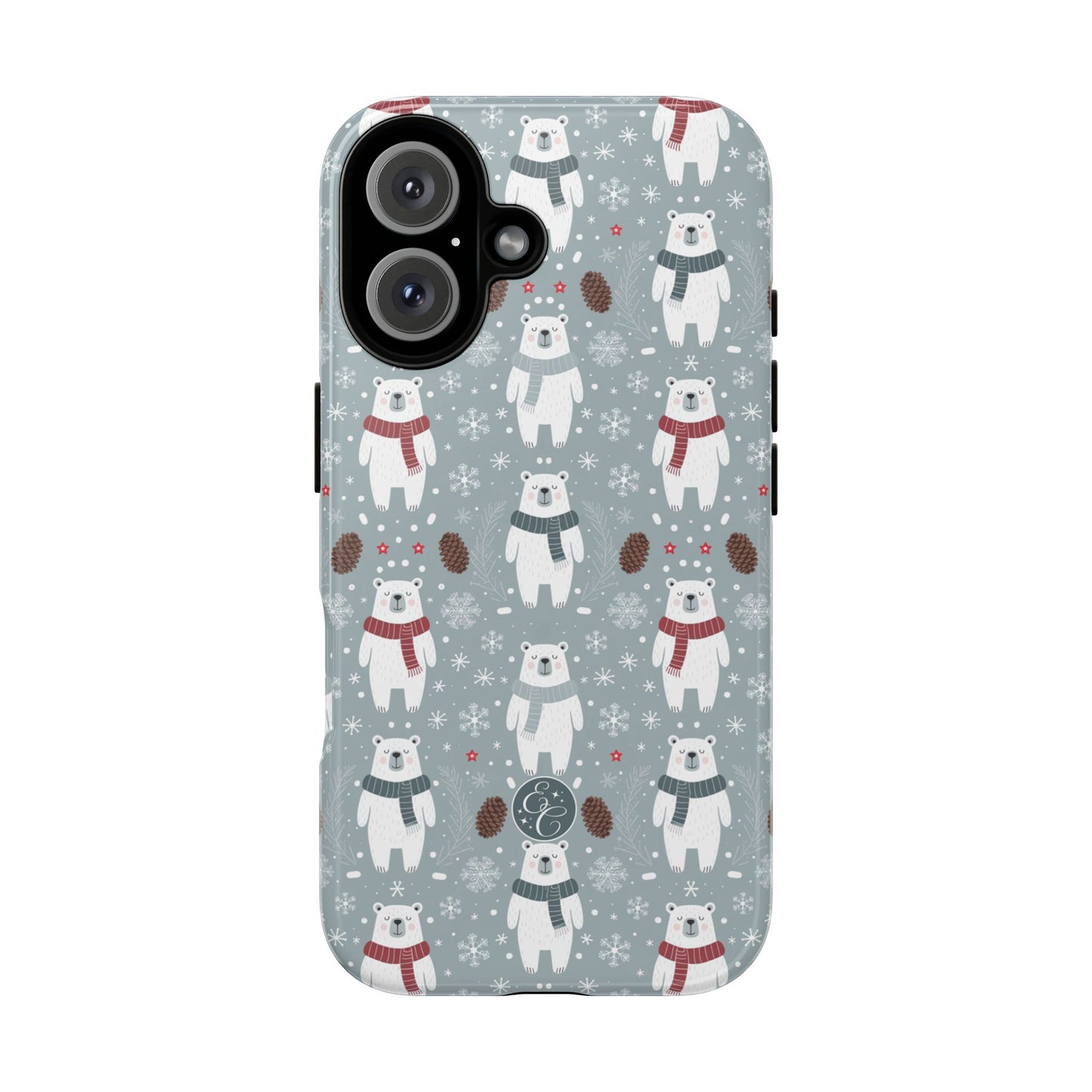 Cute Polar Bear Pattern Tough Phone Case