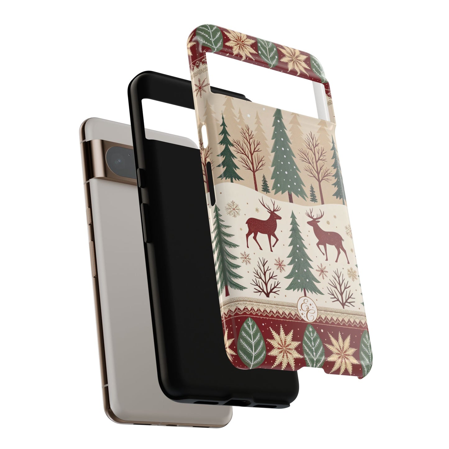 Vintage Christmas Reindeer Tough Phone Case