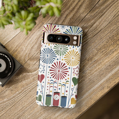 Colorful Fireworks and Stars Tough Phone Case