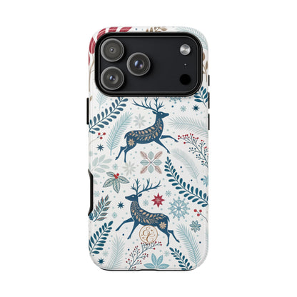 Blue Winter Deer Tough Phone Case