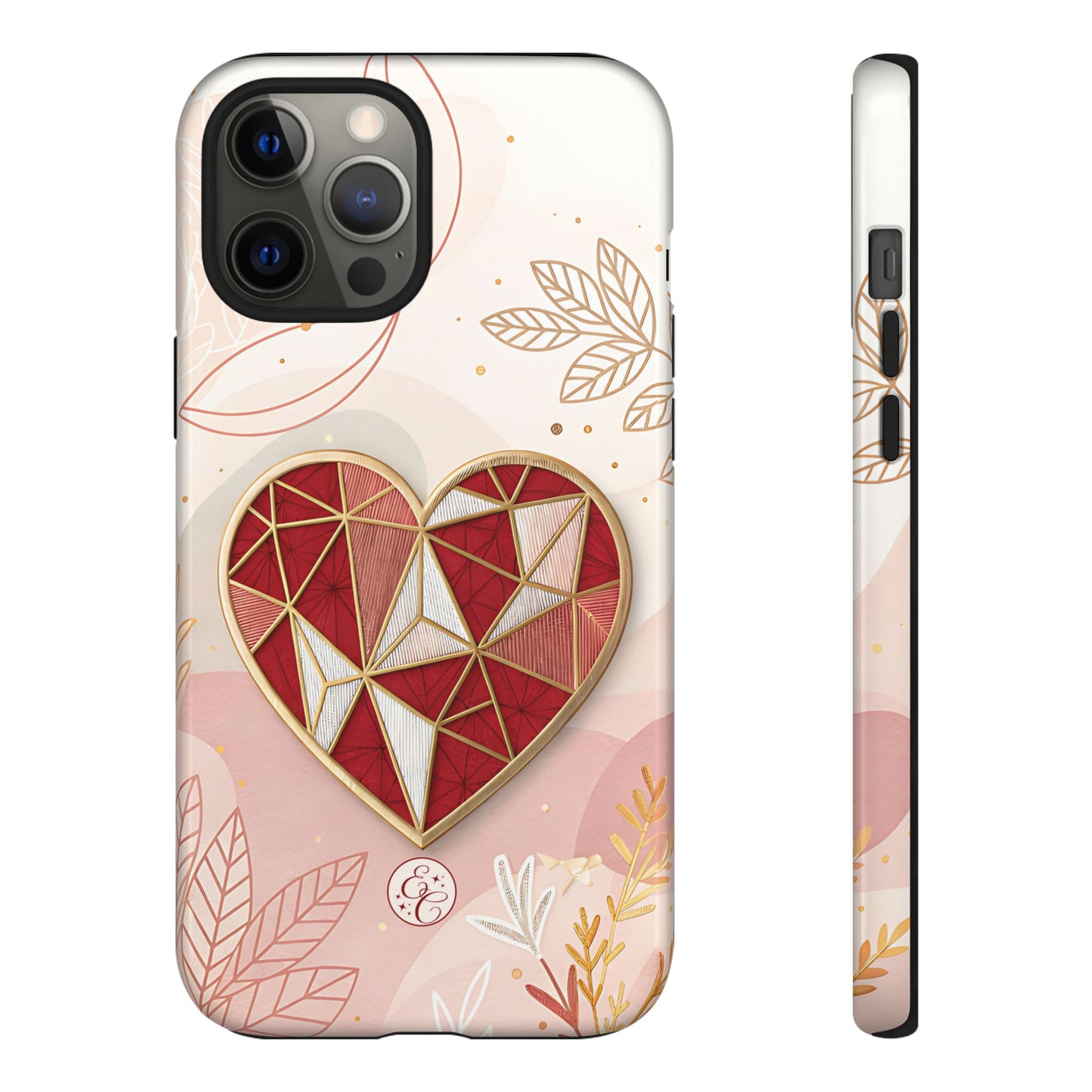 Geometric Heart Tough Phone Case
