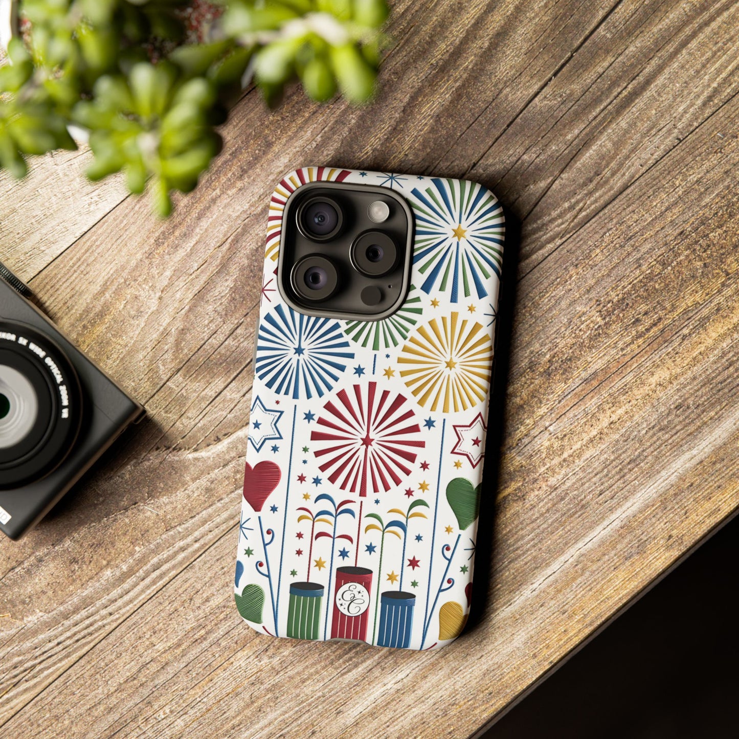 Colorful Fireworks and Stars Tough Phone Case